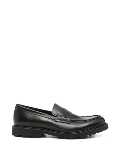 Fratelli Rossetti Lug-sole Penny-slot Loafers In Black