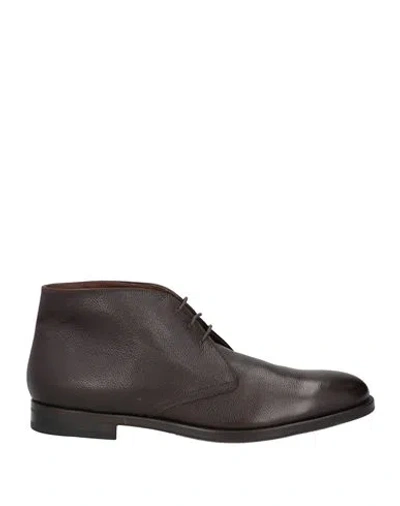 Fratelli Rossetti Man Ankle Boots Dark Brown Size 12.5 Leather