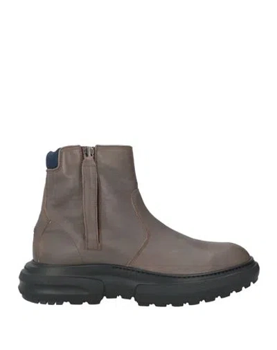 Fratelli Rossetti Man Ankle Boots Lead Size 6 Leather In Grey