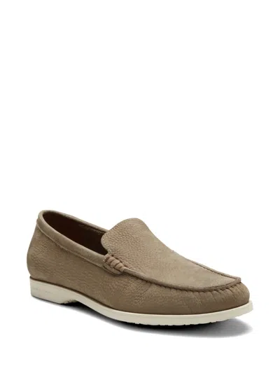 Fratelli Rossetti Nubuck Loafers In Neutral