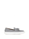 FRATELLI ROSSETTI ONE MOCCASIN IN GRAY SUEDE AND RUBBER SOLE