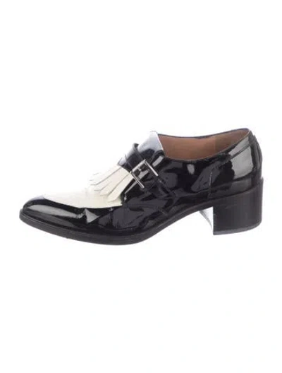 Pre-owned Fratelli Rossetti Patent Leather Colorblock Pattern Loafers In Blue