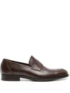 Fratelli Rossetti Penny-slot Polished Leather Loafers In Brown