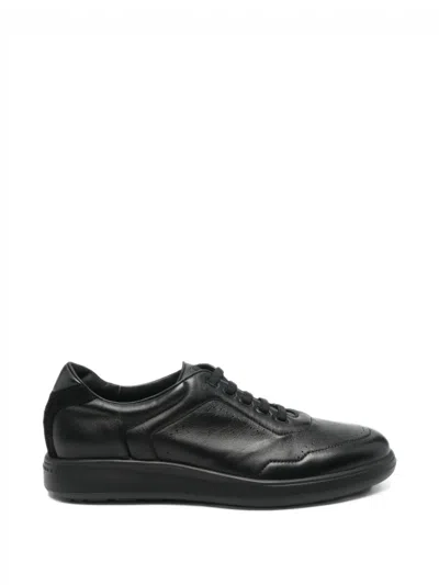 Fratelli Rossetti Perforated Leather Sneakers In Black
