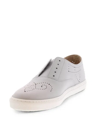 Fratelli Rossetti Perforated Leather Sneakers In Gray
