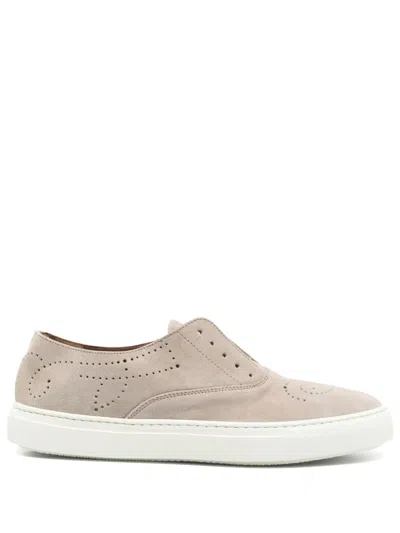 Fratelli Rossetti Perforated Sneakers In Grey