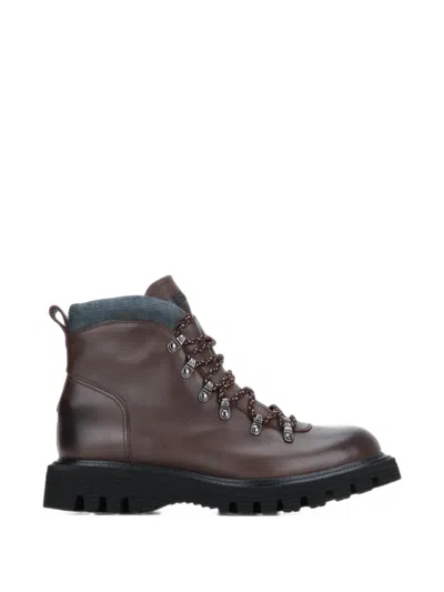 Fratelli Rossetti Polacco Trenton Lace-up Leather Hiking Boots In Multi