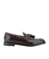 Fratelli Rossetti Mahogany Leather Moccasin With Tassels In Black