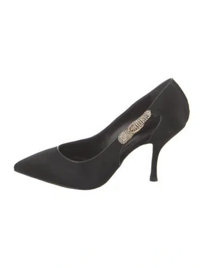 Pre-owned Fratelli Rossetti Satin Pumps In Black