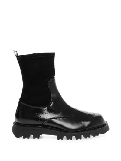 Fratelli Rossetti Sidney Semi-brogue Ankle Boots In Black