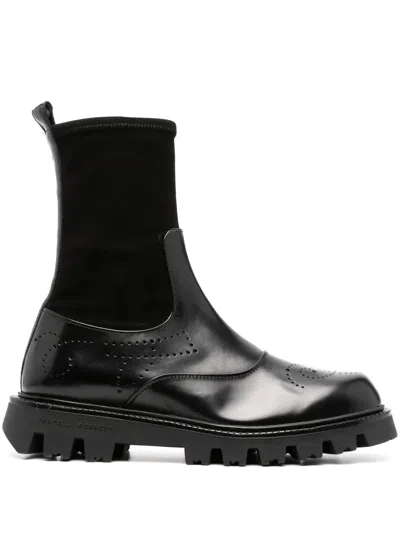 Fratelli Rossetti Stivaletti Leather Boots In Schwarz