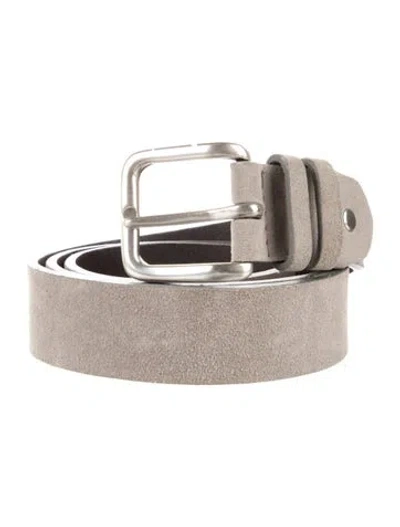 Pre-owned Fratelli Rossetti Suede Belt In Grey