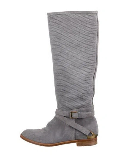 Pre-owned Fratelli Rossetti Suede Boots In Grey