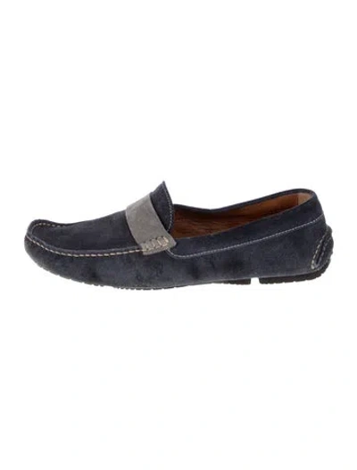 Pre-owned Fratelli Rossetti Suede Drivers In Blue