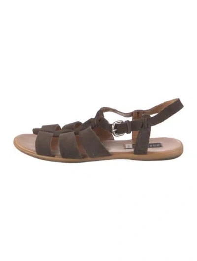 Pre-owned Fratelli Rossetti Suede Gladiator Sandals In Brown