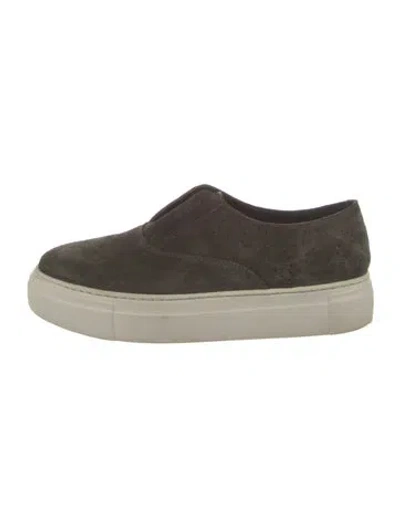 Pre-owned Fratelli Rossetti Suede Lasercut Accents Sneakers In Gray