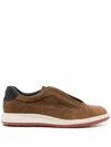 Fratelli Rossetti Suede Low Top Trainer In Brown