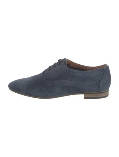 Pre-owned Fratelli Rossetti Suede Oxfords In Blue