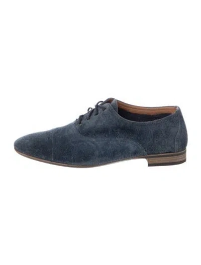 Pre-owned Fratelli Rossetti Suede Oxfords In Blue