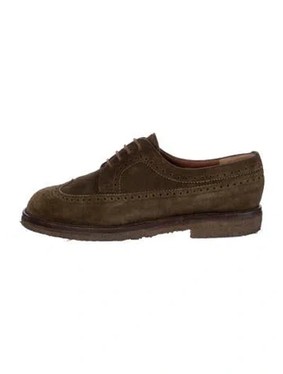 Pre-owned Fratelli Rossetti Suede Oxfords In Brown