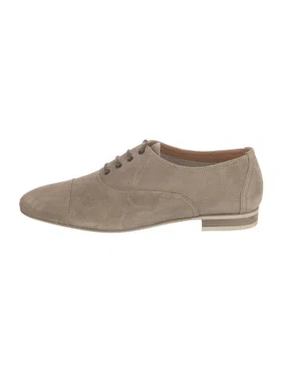 Pre-owned Fratelli Rossetti Suede Oxfords In Gray
