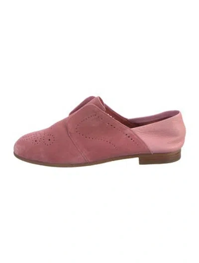 Pre-owned Fratelli Rossetti Suede Oxfords In Pink