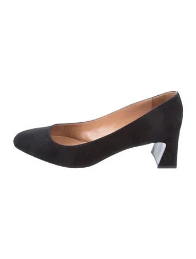 Pre-owned Fratelli Rossetti Suede Pumps In Black