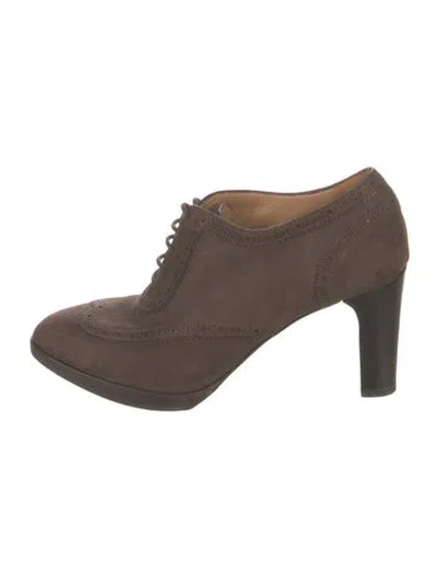 Pre-owned Fratelli Rossetti Suede Pumps In Brown