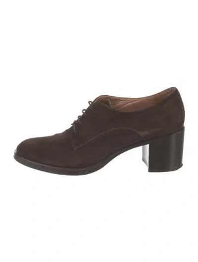Pre-owned Fratelli Rossetti Suede Pumps In Brown