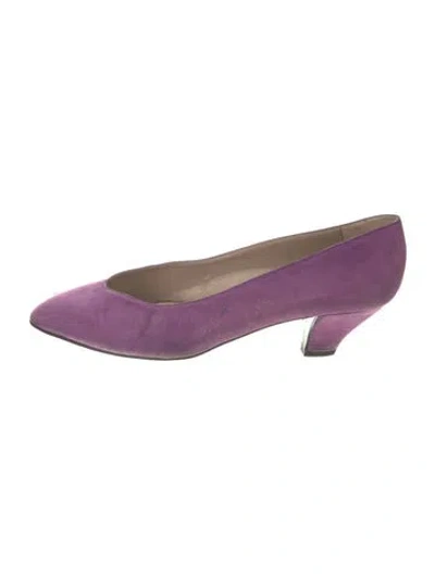 Pre-owned Fratelli Rossetti Suede Pumps In Purple