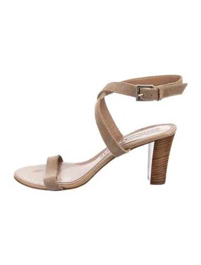 Pre-owned Fratelli Rossetti Suede Sandals In Neutrals