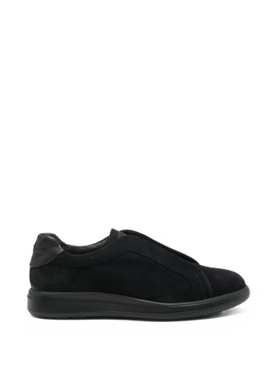 Fratelli Rossetti Suede Slip-on Sneakers In Black