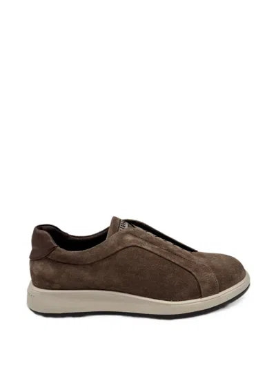 Fratelli Rossetti Suede Slip-on Sneakers In Animal Print