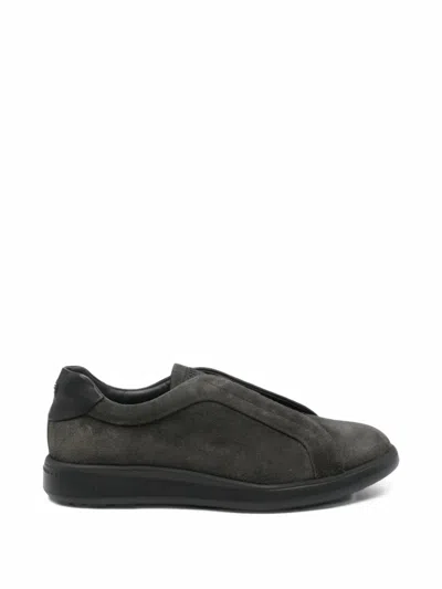 Fratelli Rossetti Suede Slip-on Sneakers In Gray