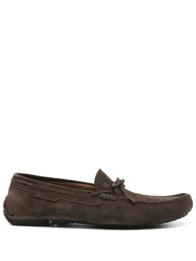 Fratelli Rossetti Suede Slippers In Brown