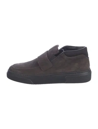 Pre-owned Fratelli Rossetti Suede Sneakers In Black