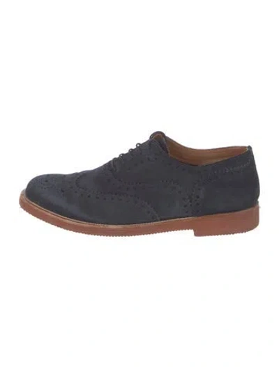Pre-owned Fratelli Rossetti Suede Sneakers In Blue
