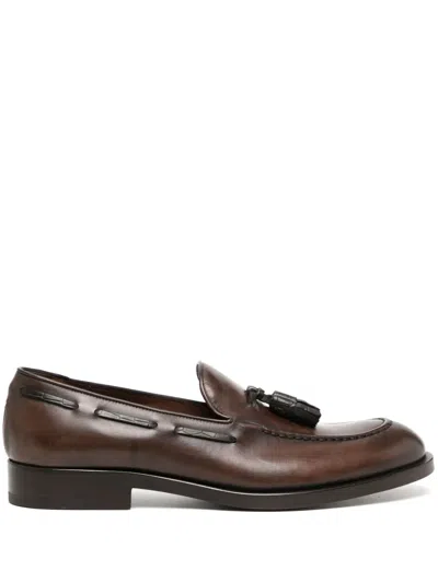 Fratelli Rossetti Brera Leather Loafers In Brown