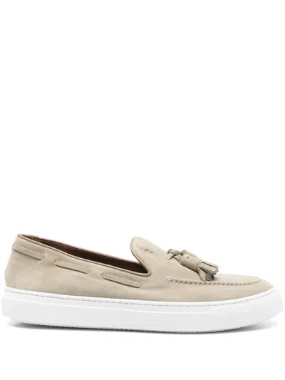 Fratelli Rossetti Tassel-detail Sneakers In Neutrals