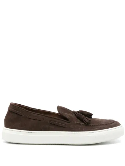 Fratelli Rossetti Tassel-detail Suede Boat Shoes In Brown