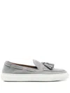 Fratelli Rossetti Tassel-embellished Loafers In Gray