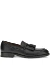 Fratelli Rossetti Leather Loafers With Tassels In Black