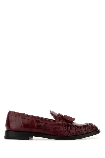 FRATELLI ROSSETTI FRATELLI ROSSETTI TIZIANO RED LEATHER LOAFERS