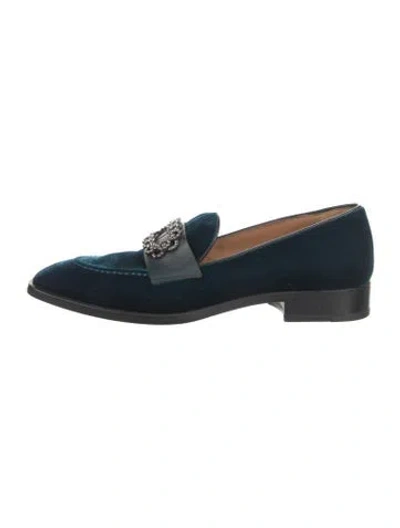 Pre-owned Fratelli Rossetti Velvet Loafers In Blue