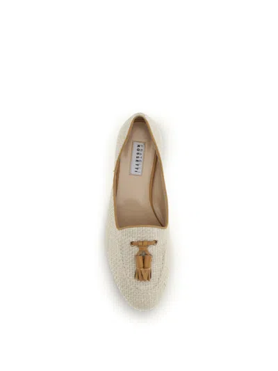 Fratelli Rossetti Woven Raffia Loafer In Neutral