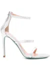 Fratelli Russo 110mm Leather Sandals In Silver
