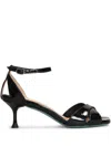 Fratelli Russo 70mm Patent-leather Sandals In Black
