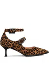 Fratelli Russo Ankle-strap Heeled Pumps In Animal Print