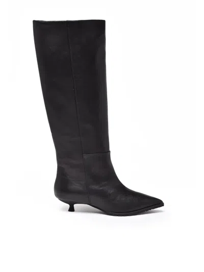 Fratelli Russo Black Leather Boots