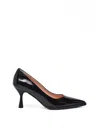 Fratelli Russo Black Leather Pointed Pumps In Black